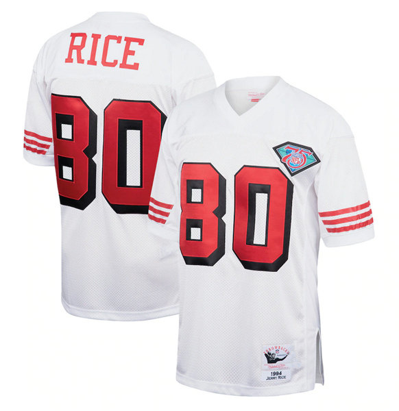 Men's San Francisco 49ers Customized 1994 White Stitched Football Jersey Men's San Francisco 49ers Customized 1994 White Stitched Football Jersey